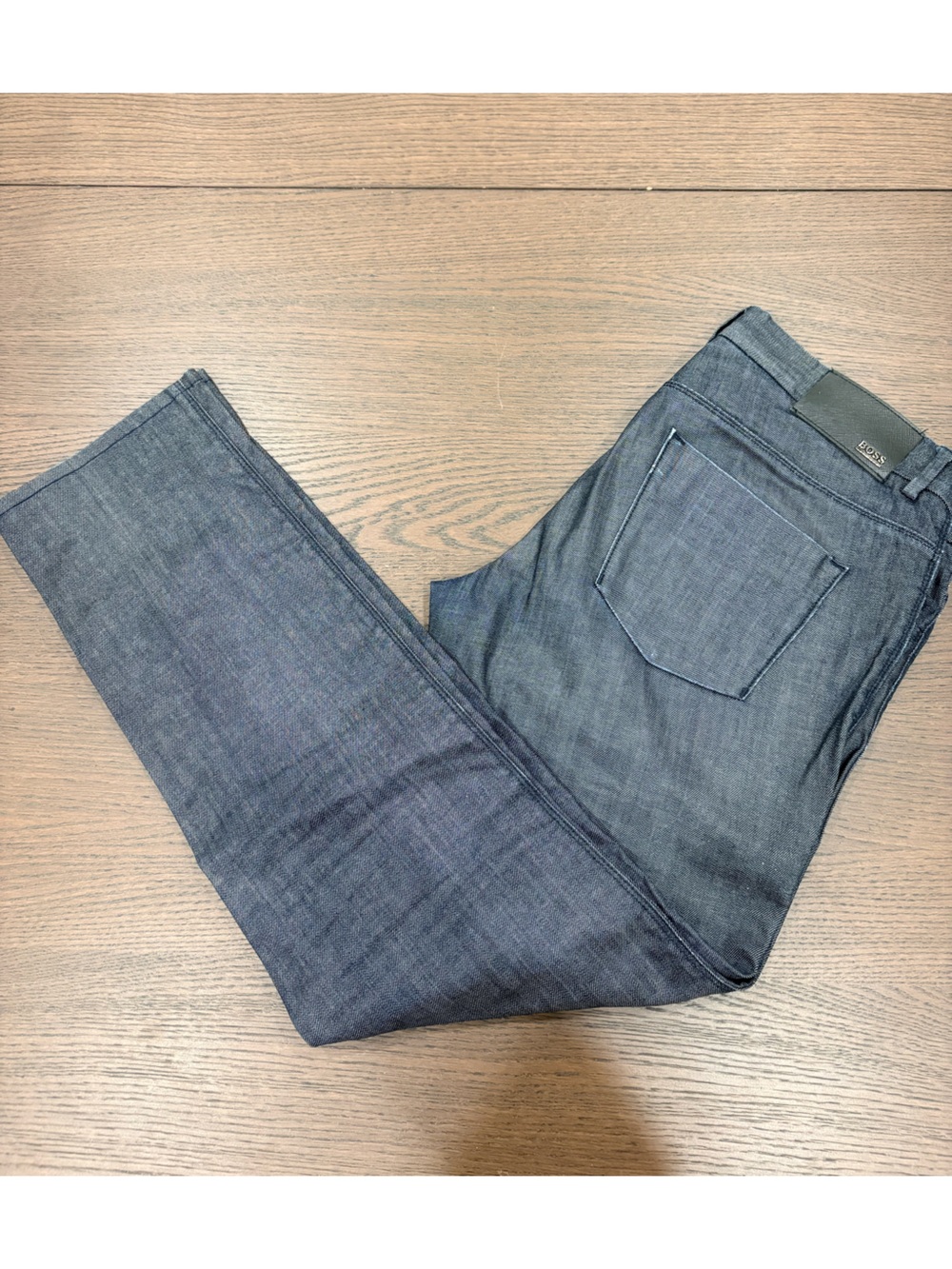 Boss Men’s Slim Straight Jeans in Deep Indigo
